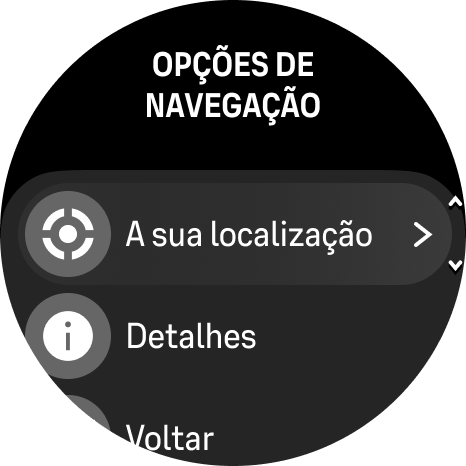 nav opções Race
