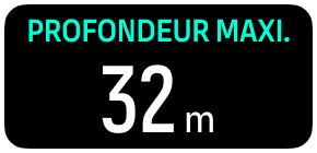 max depth 32m