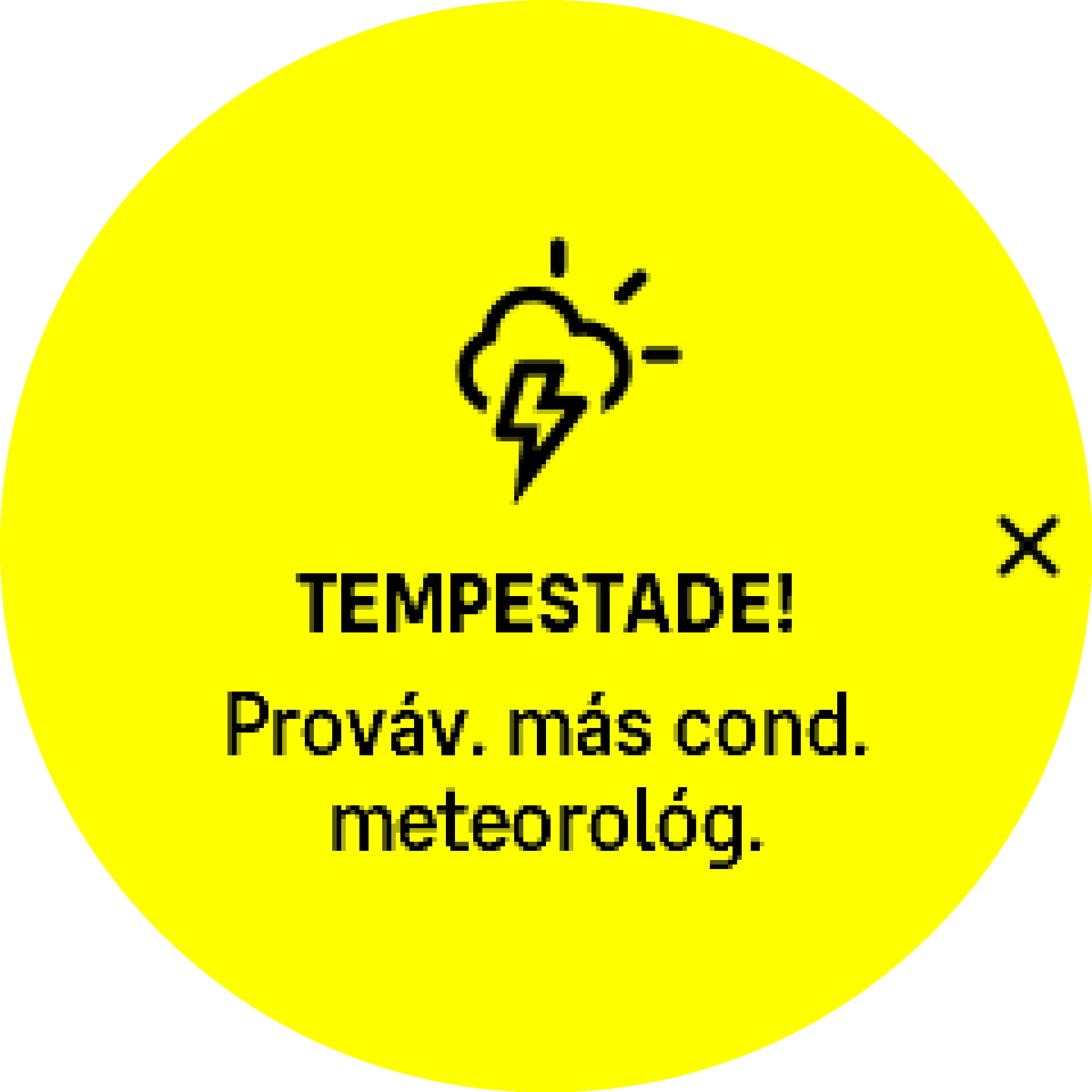 Alarme de tempestade ativo S9PP