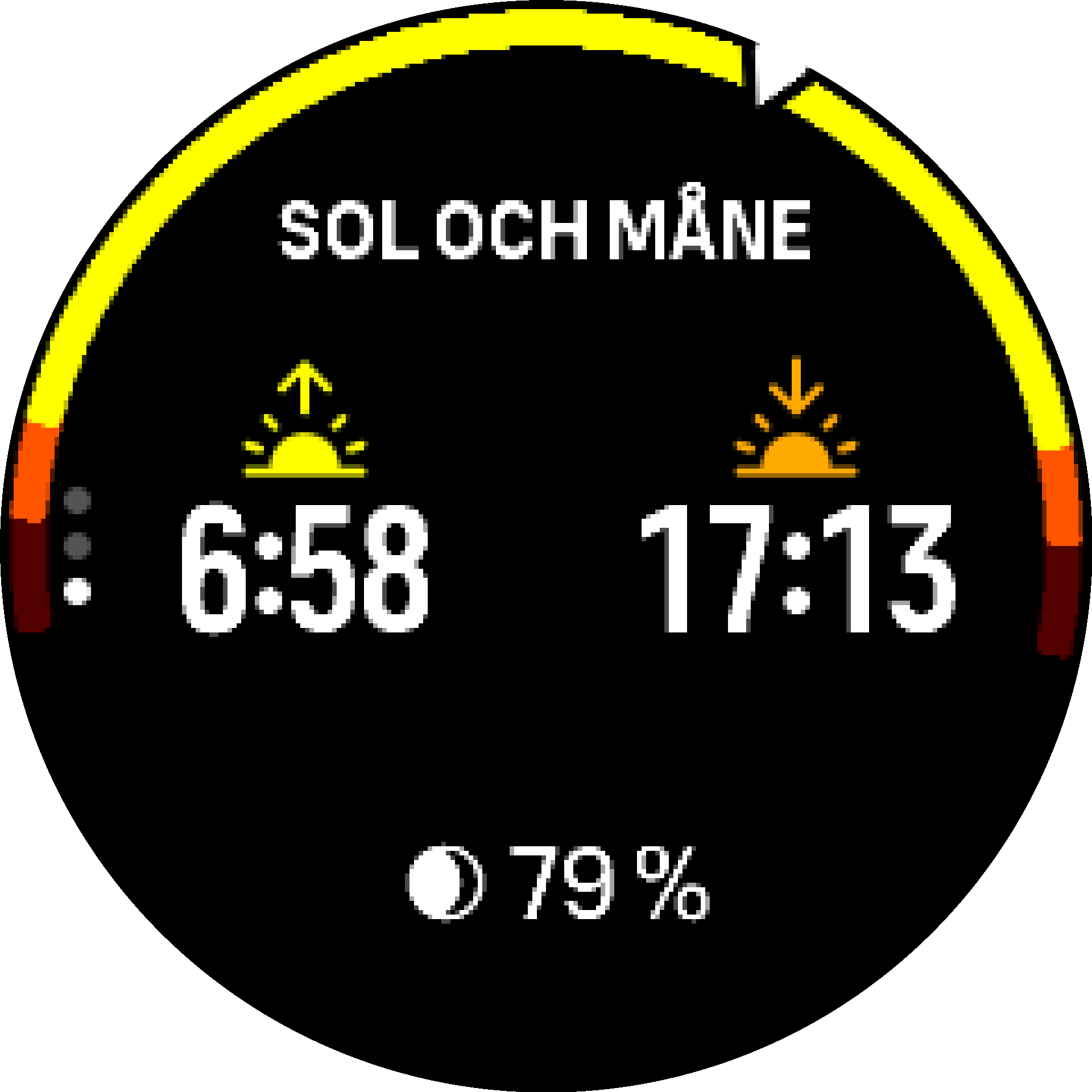 Utomhus widget SolnedgångSoluppgång