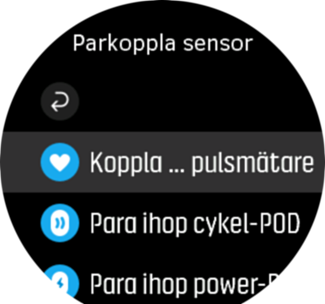 Sensor list