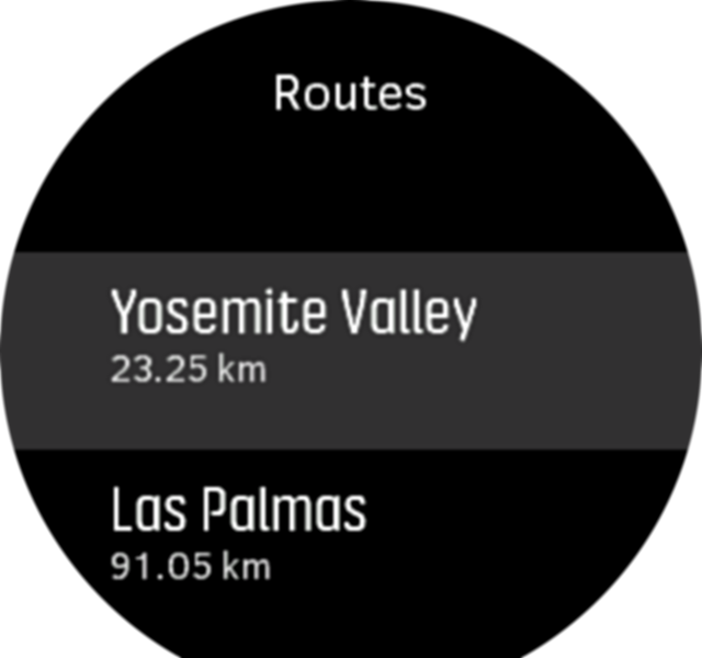 Routes list