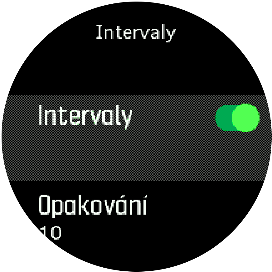 Nastavení intervalového tréninku – Trainer