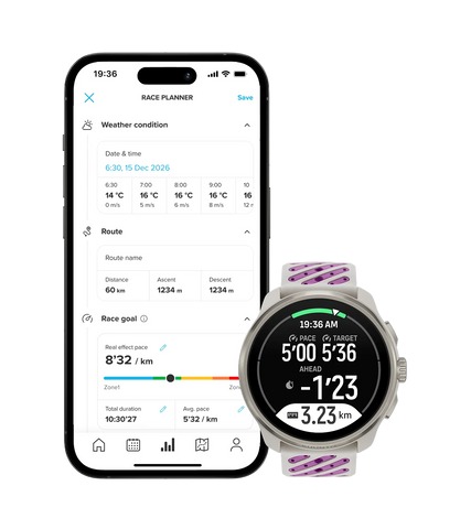 Race Planner sur la Suunto Race 3S et dans l’appli Suunto