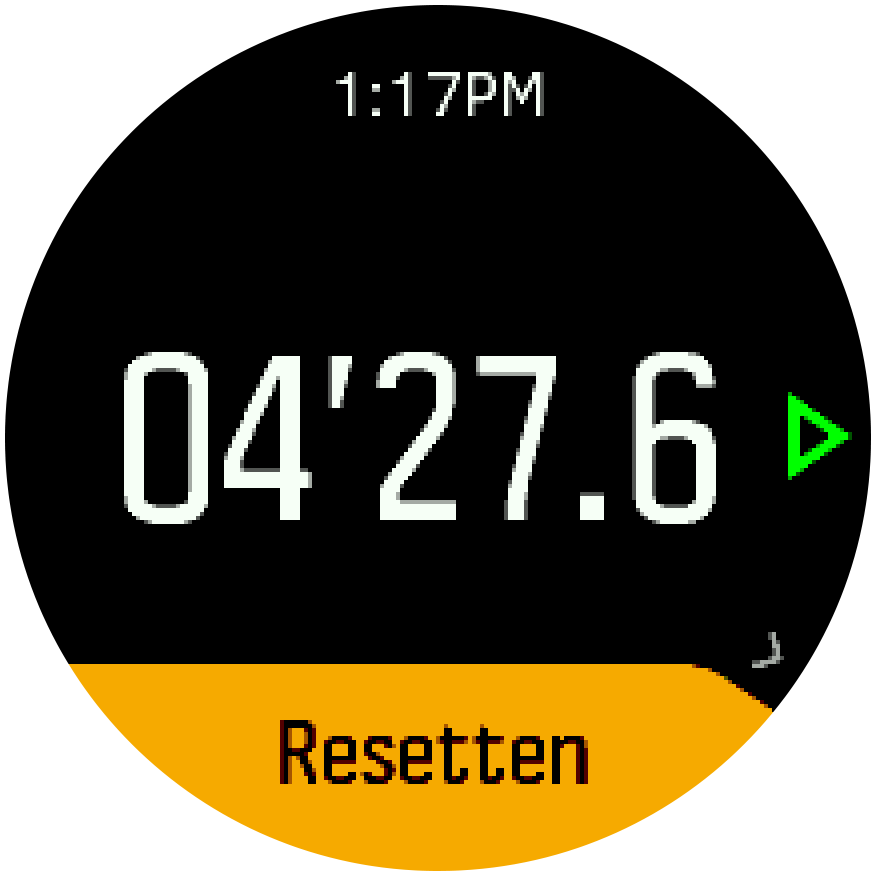 Stopwatch pause resume Trainer