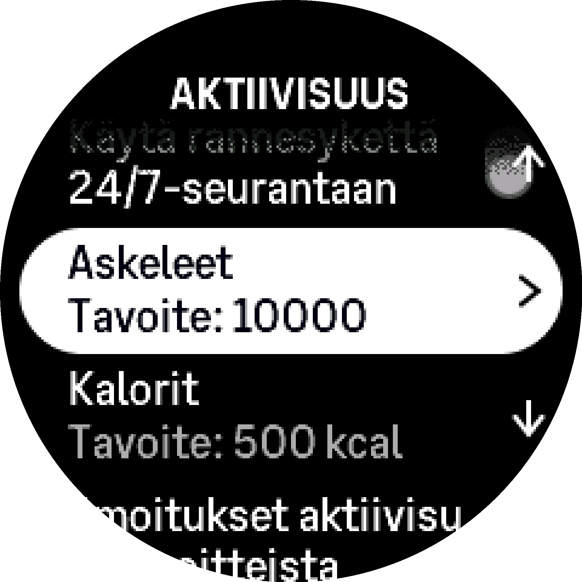 Aktiivisuustavoitteet S9PP