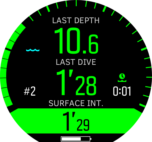 Free mode surface interval D5