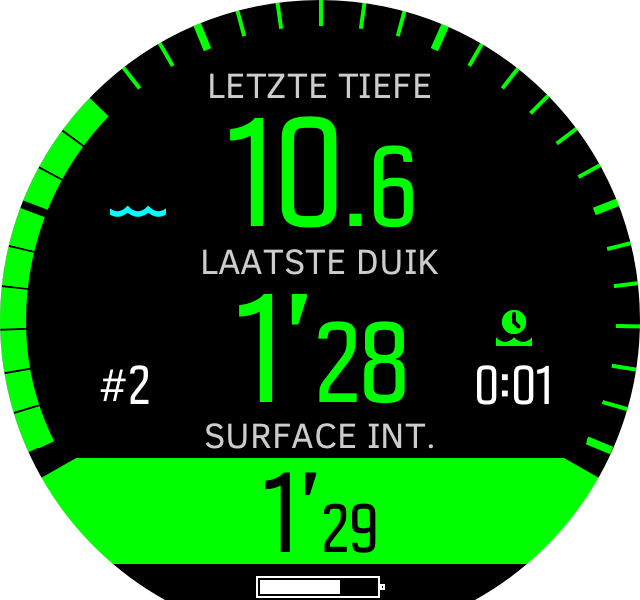 Free mode surface interval D5