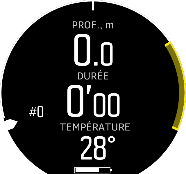 Freedive depth before dive D5