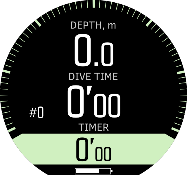 Freedive timer before dives D5