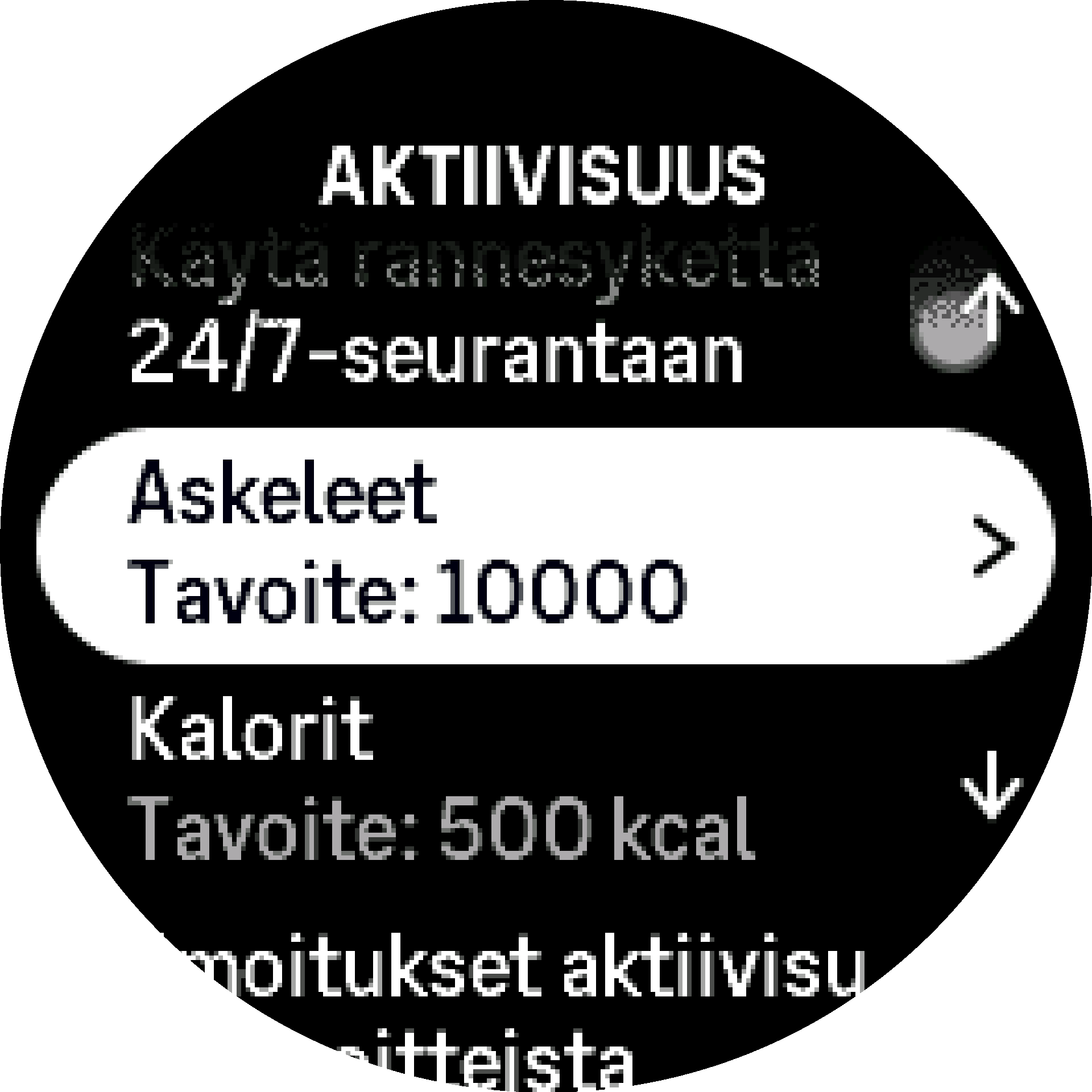 Aktiivisuustavoitteet S9PP