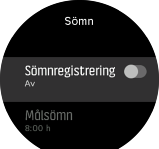 sleeptracking setting UltraSport