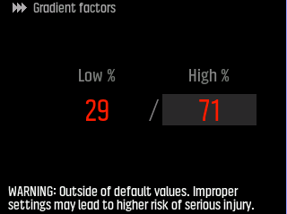 gradient factors not recommended