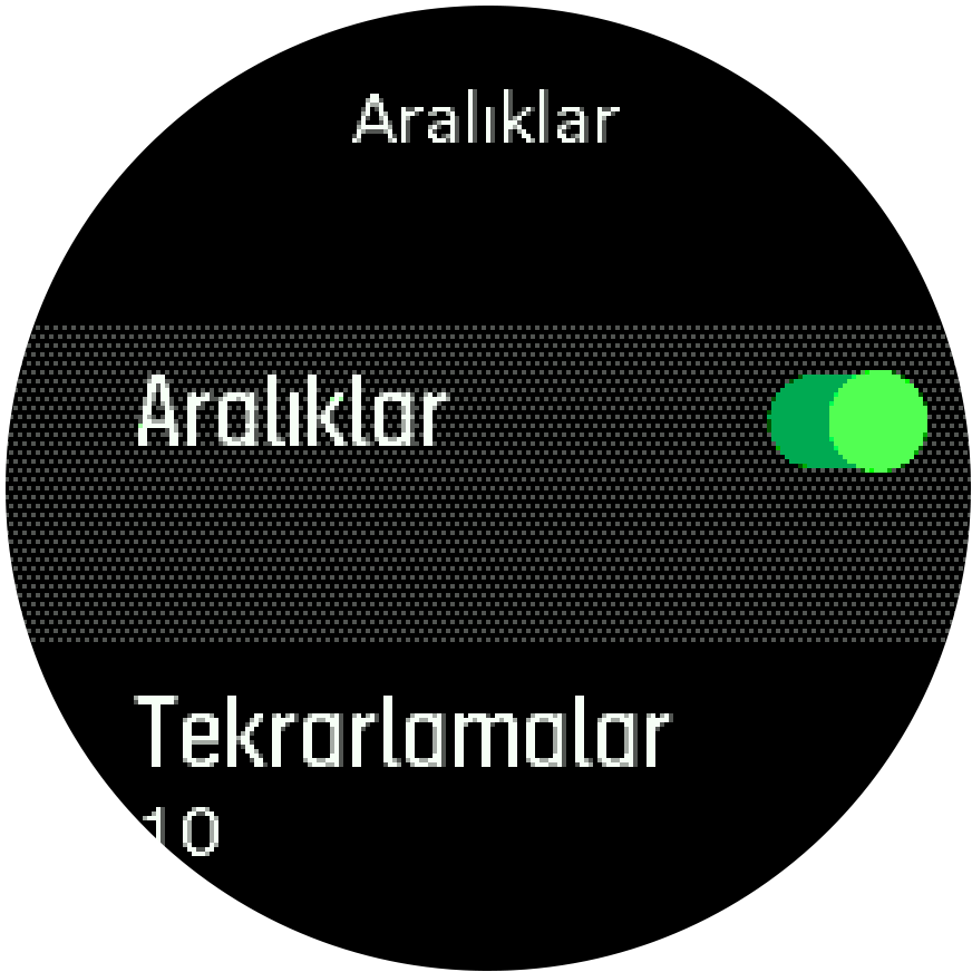 Aralıklı antrenman ayarları Trainer