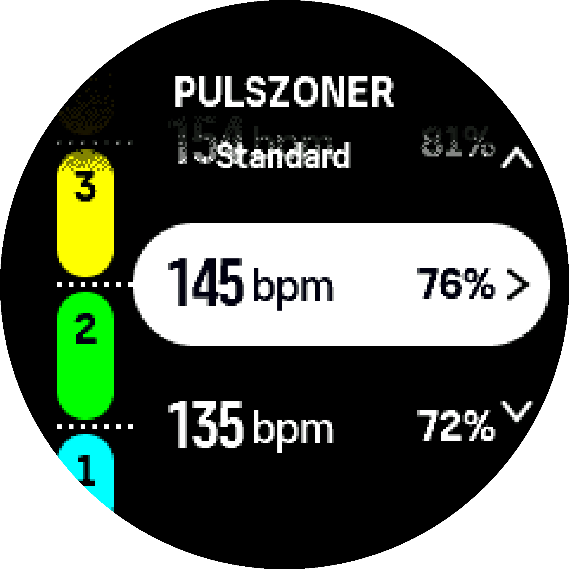 Zona de FC predeterminada S9PP