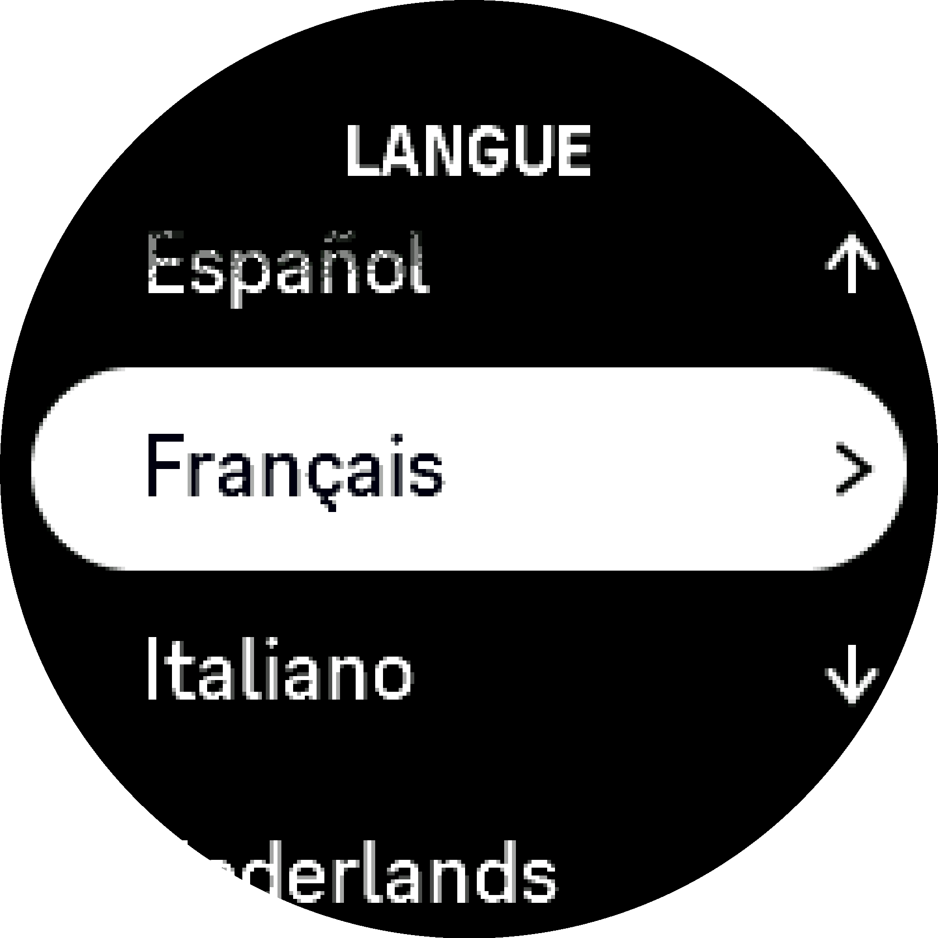 Choisir la langue S9PP