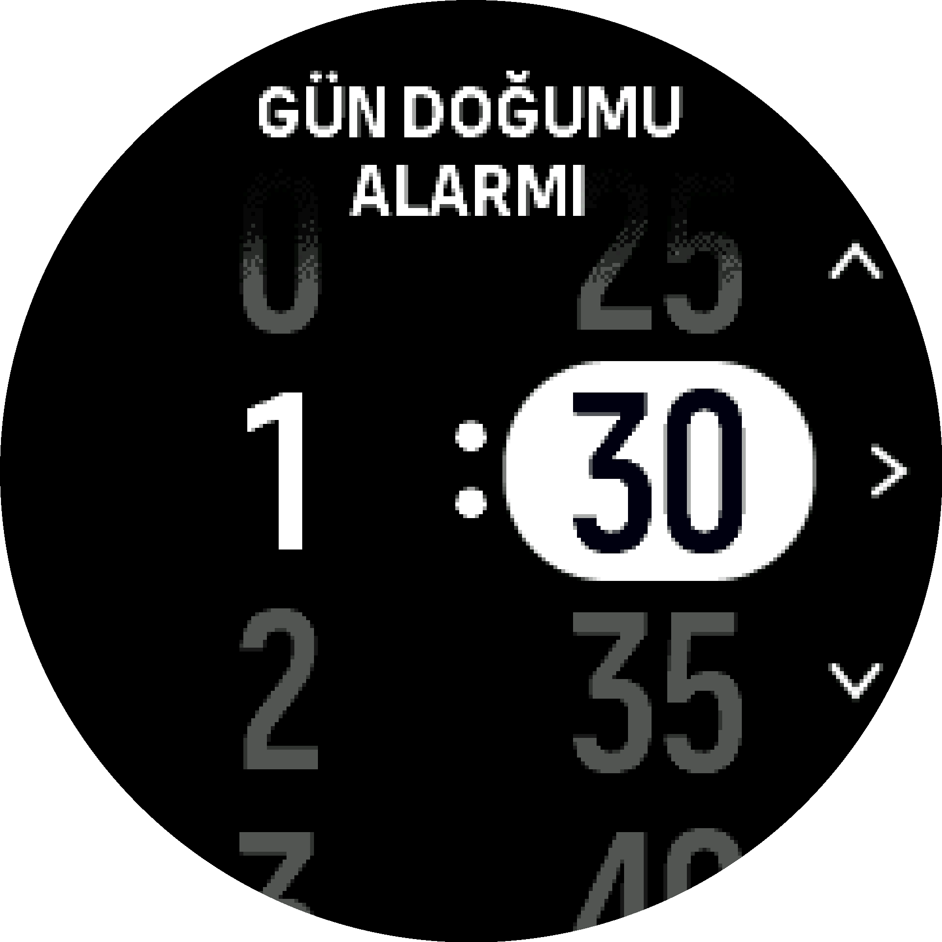 Dün doğumu/gün batımı öncesi saat S9PP