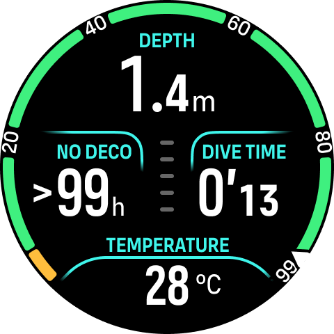 screen ng scuba dive NDL99
