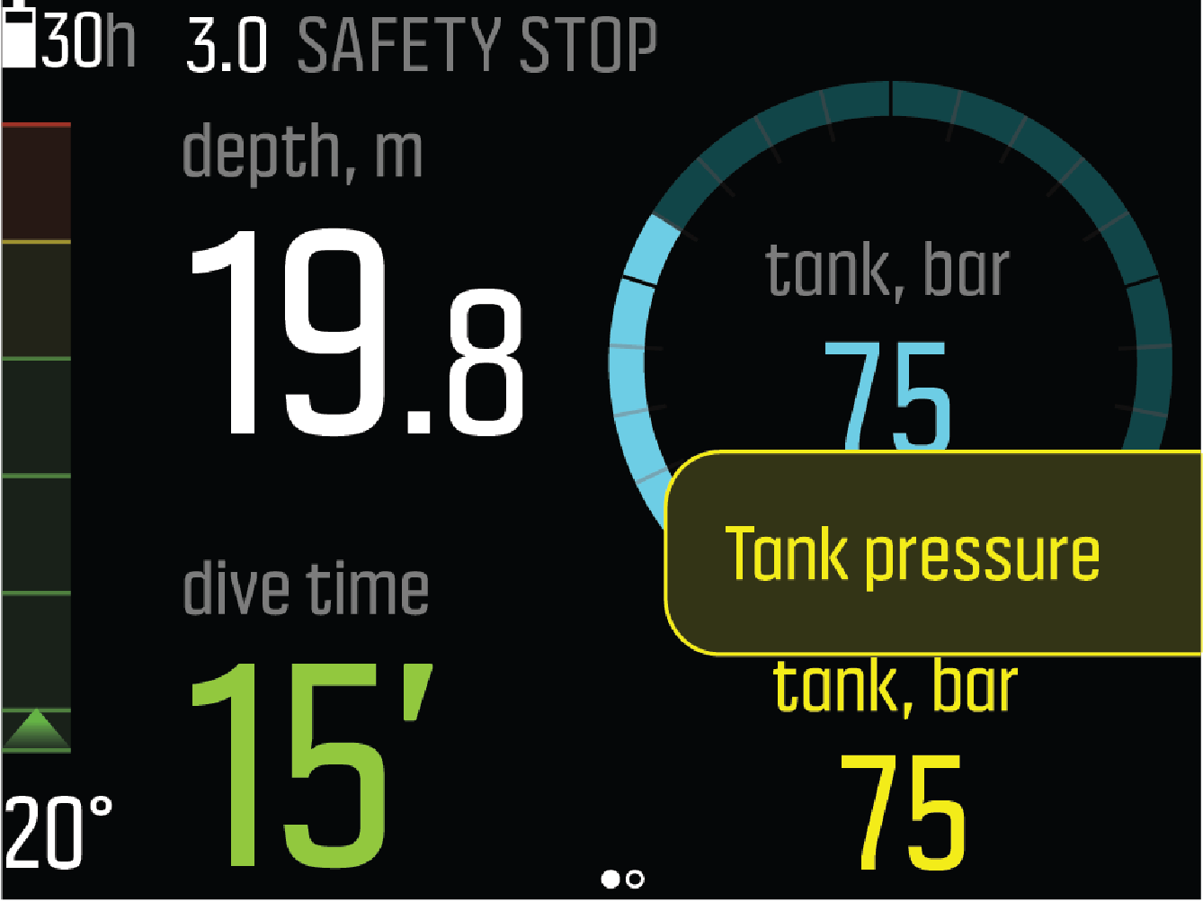 Tank pressure alarm Eon