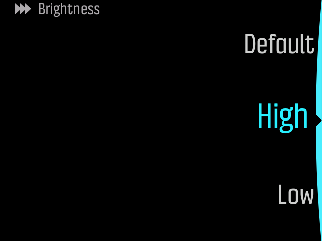 Menu brightness Eon Core