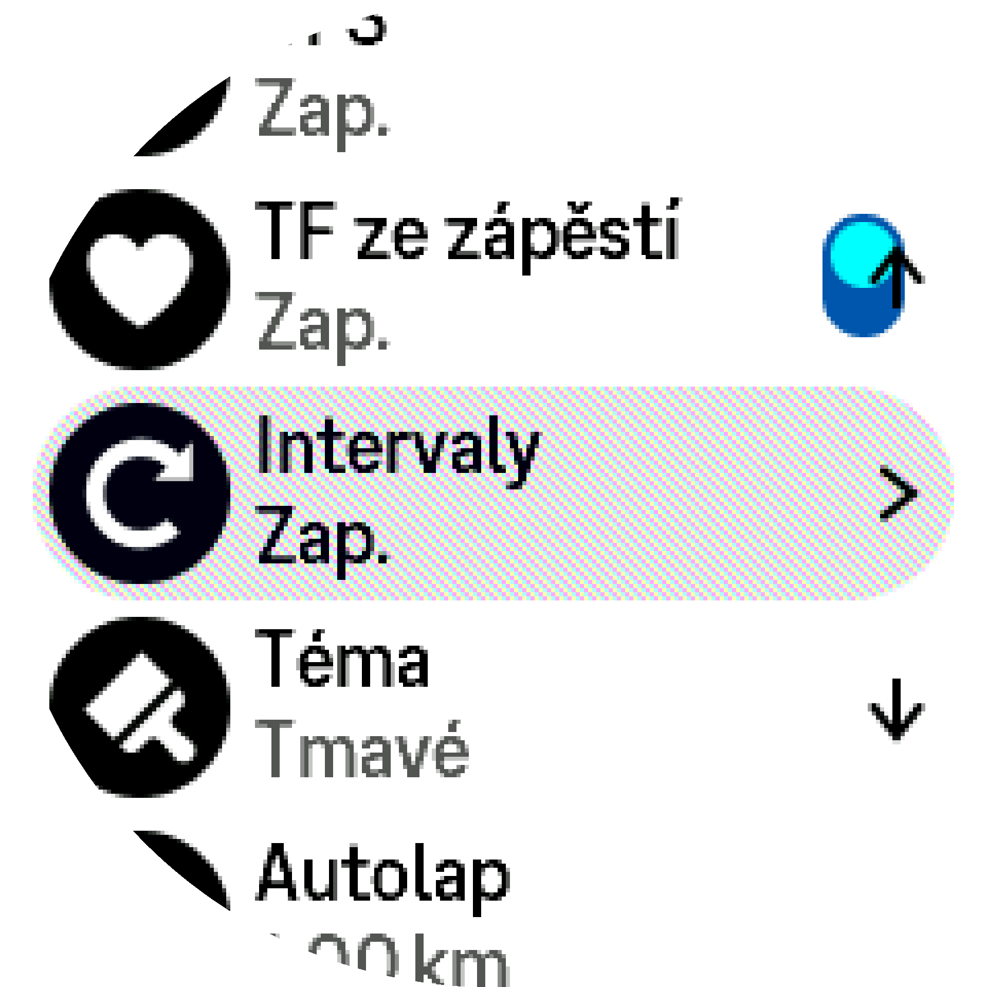 Nastavení intervalového tréninku S9PP