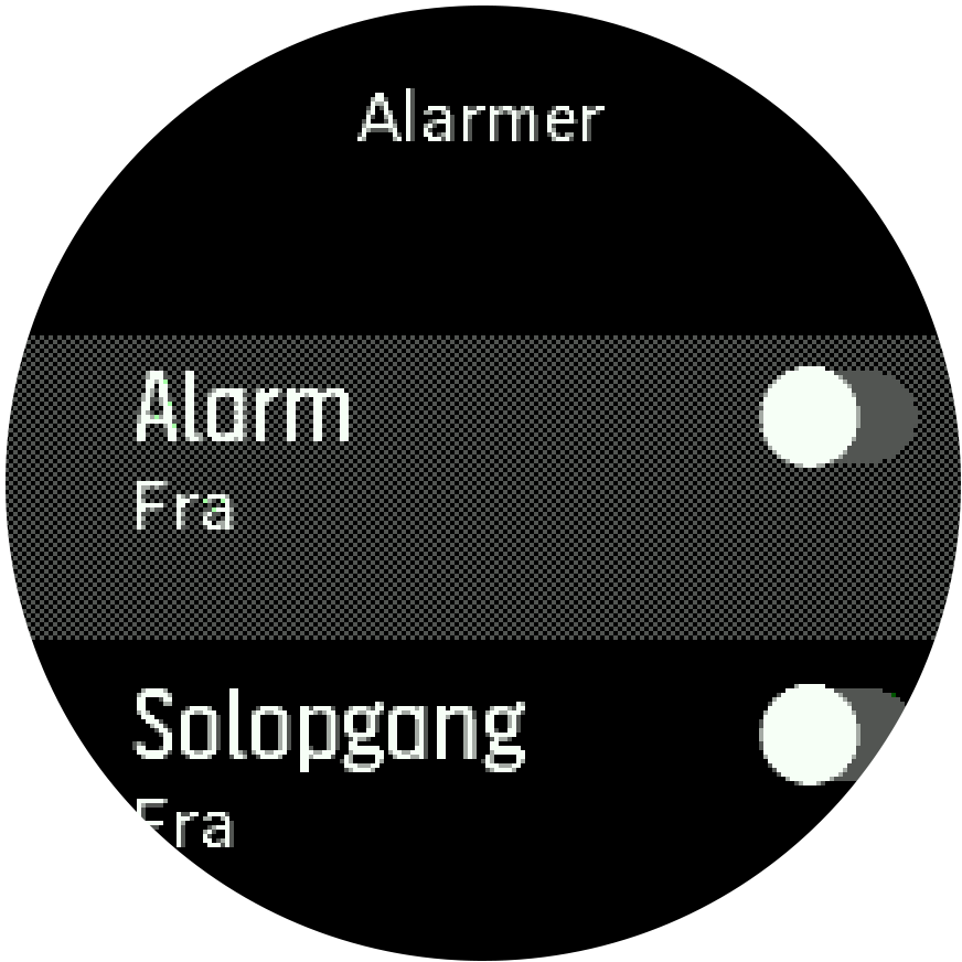 SunriseSunset alarm toggle Spartan Trainer