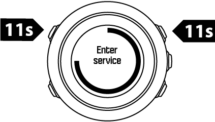 Suunto Traverse Alpha Features Service menu
