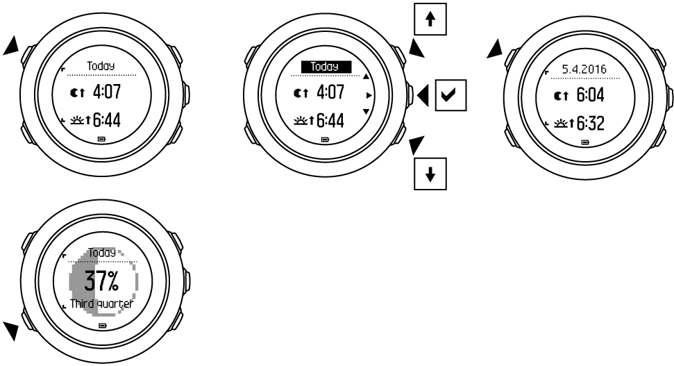 moon phase display views