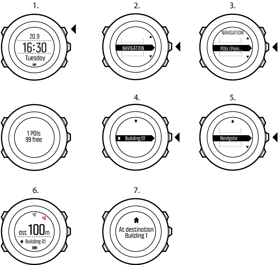 navigating POI Ambit3