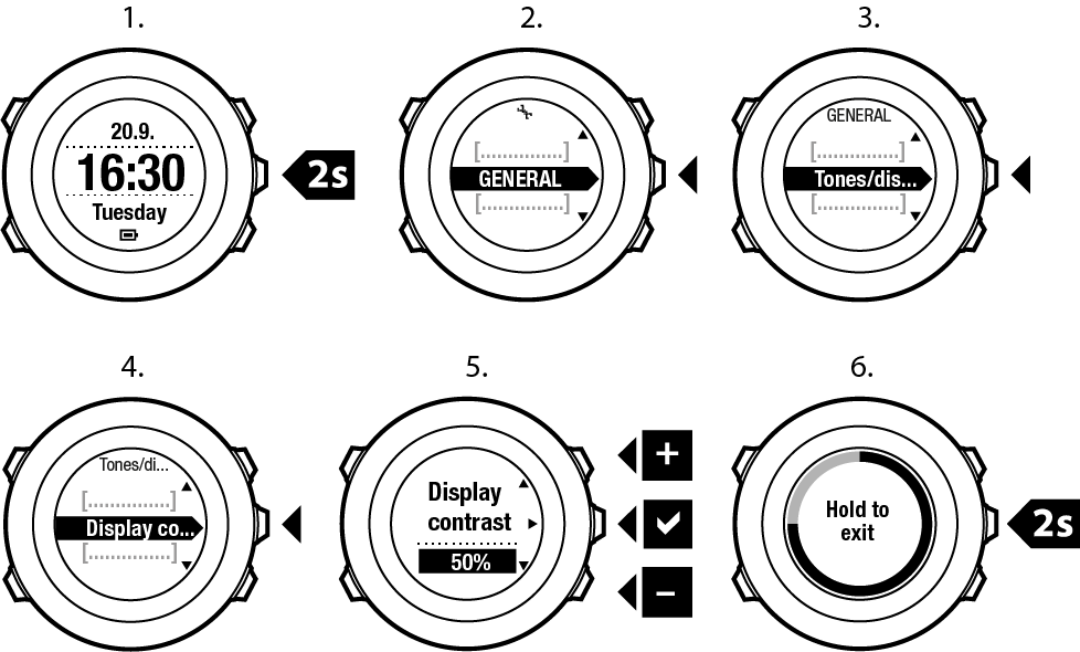 adjusting display contrast