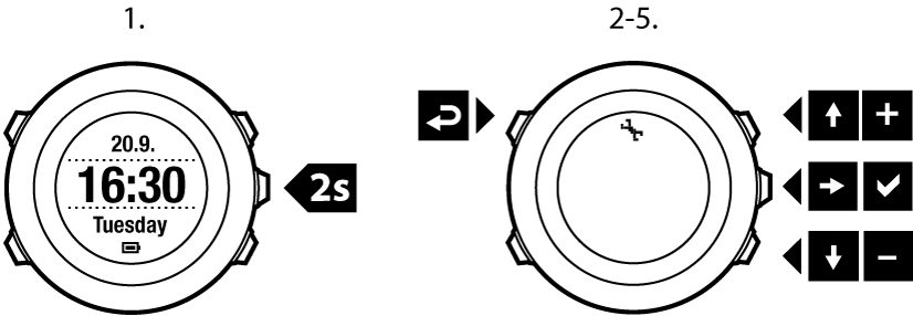 adjusting settings Ambit2