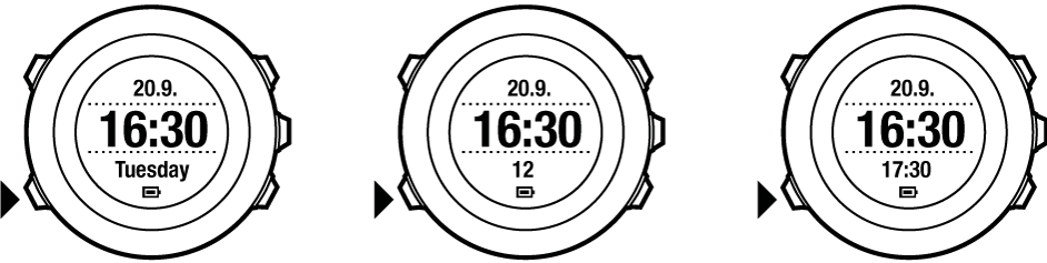 Suunto Ambit2 S Paggamit sa Time na mode