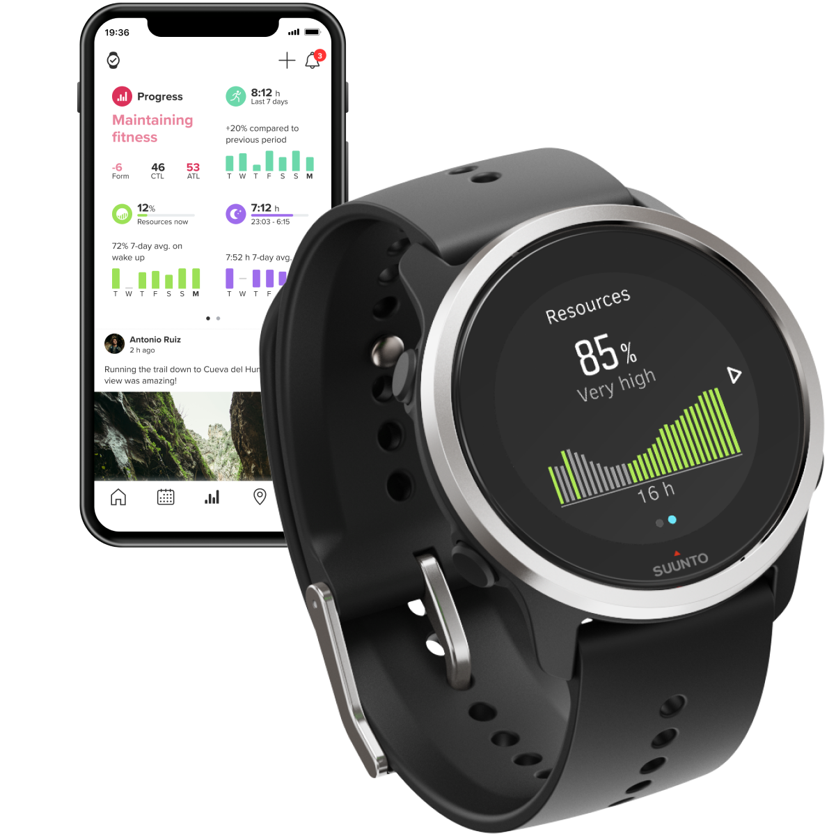 最前線の SUUNTO5 PEAK スント 5ピーク ケーブグリーン スポーツ