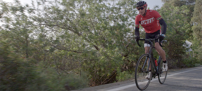 Conrad Stoltz triathlon training on bike