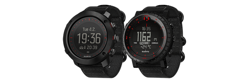 Suunto Traverse Alpha Black Red and Suunto Core Black Red