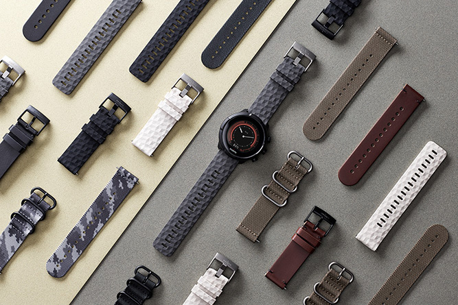 Correa textil negra de 24 mm para reloj Suunto para exploración al aire  libre