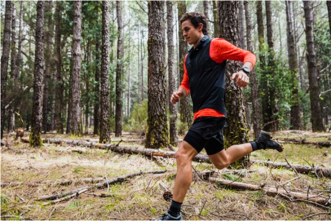 Maurizio Mendez durante una seduta di running