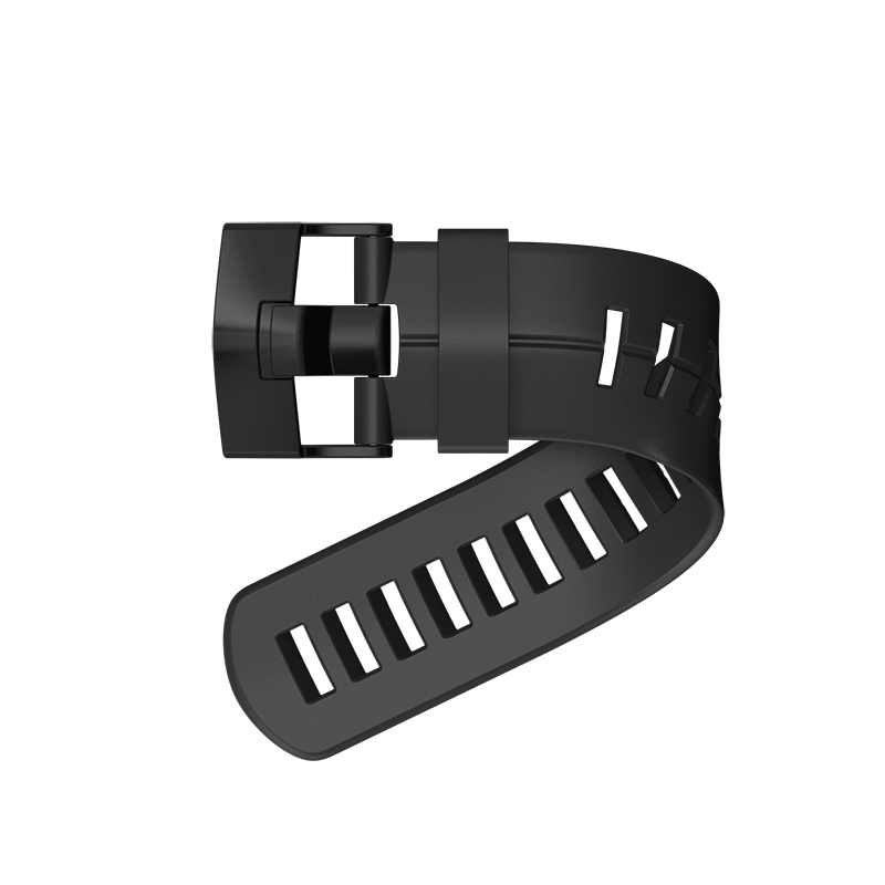 Suunto DX black silicone with black buckle extension strap