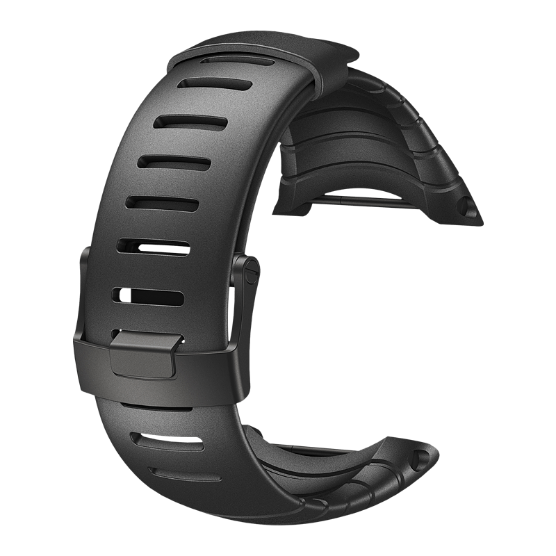 Cinturino Morbido di Ricambio in Silicone per Orologi Classicase Cinturino per Orologio compatibile con Suunto Core All Black 