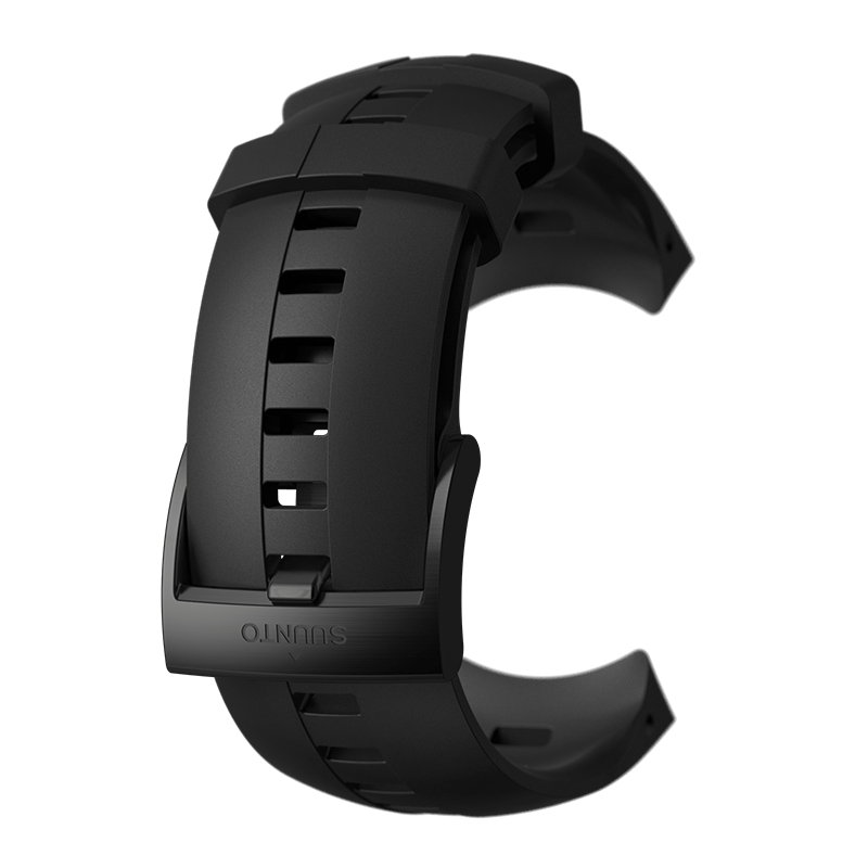 Black silicone strap kit for Suunto Spartan Sport Wrist HR watch