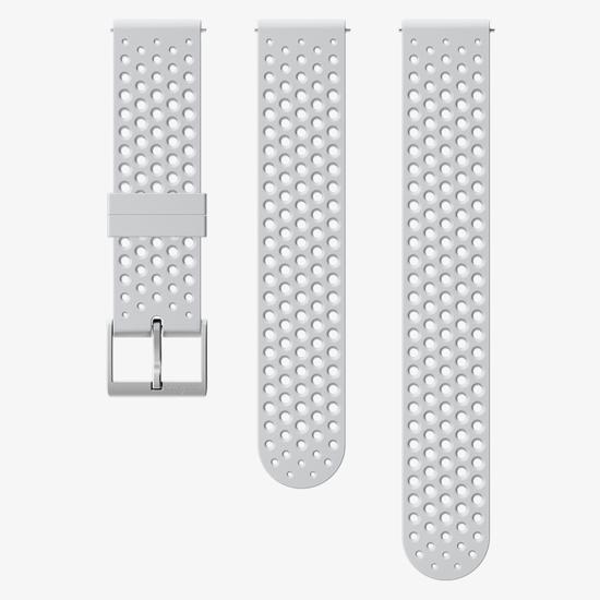 Pebble White 20mm silicone Suunto watch strap for training
