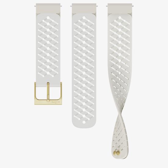 Suunto 22mm Athletic 3 Silicone Strap Pearl Gold S M