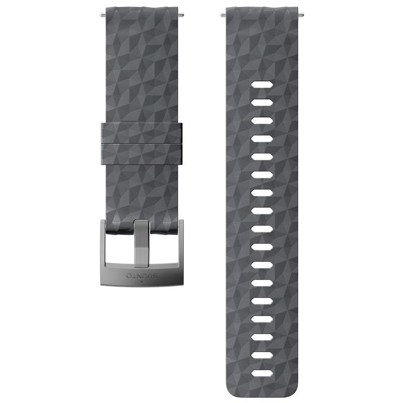 Graphite 24mm silicone Suunto watch strap for outdoor sports