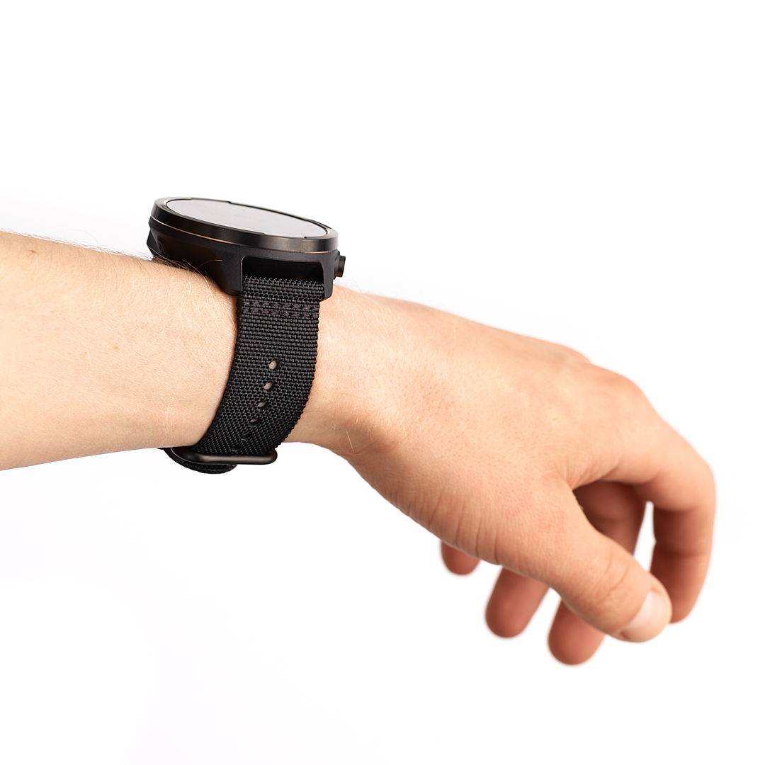 Black 24mm textile Suunto watch strap 