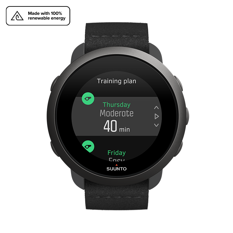 Suunto 3 All Black - compact sports watch for health and wellbeing