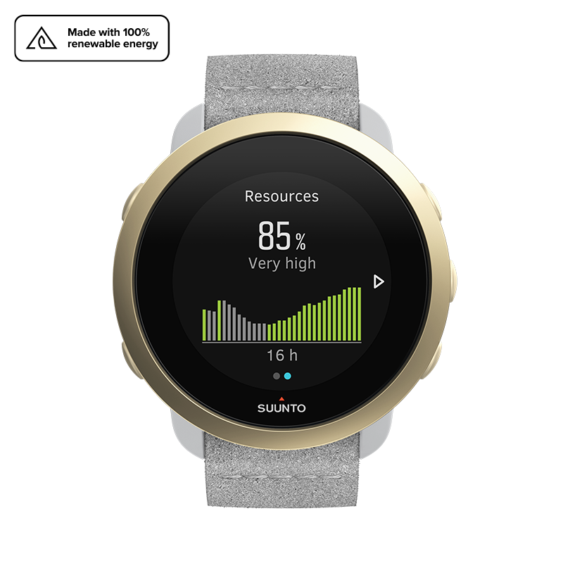 Suunto 3 Pebble White Smartwatch Fitness Armband Tracker Sportuhr Schrittzähl El 