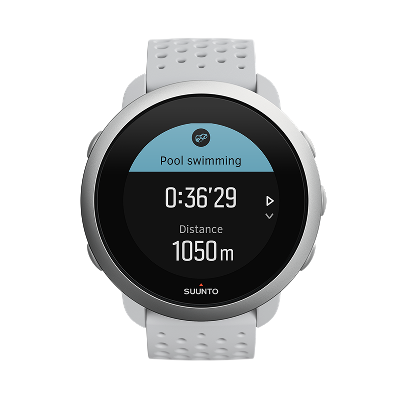 3 Pebble White - compact sports watch for health wellbeing&nbsp;