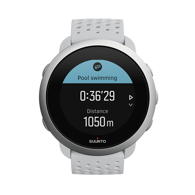 3 Pebble White - compact sports watch for health wellbeing&nbsp;