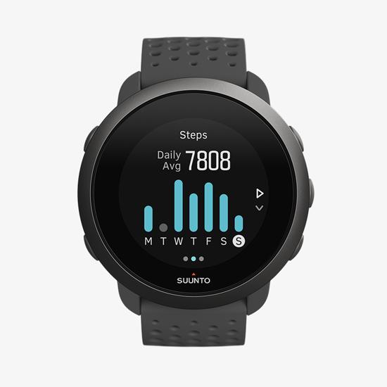 Suunto 3 Slate Grey - 健康的なウェルネスライフのためのコンパクトな 