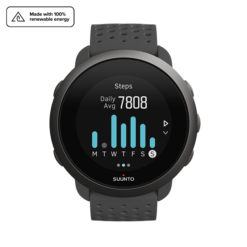 Suunto 3 Slate Grey - compact sports watch for health and wellbeing\u0026nbsp;